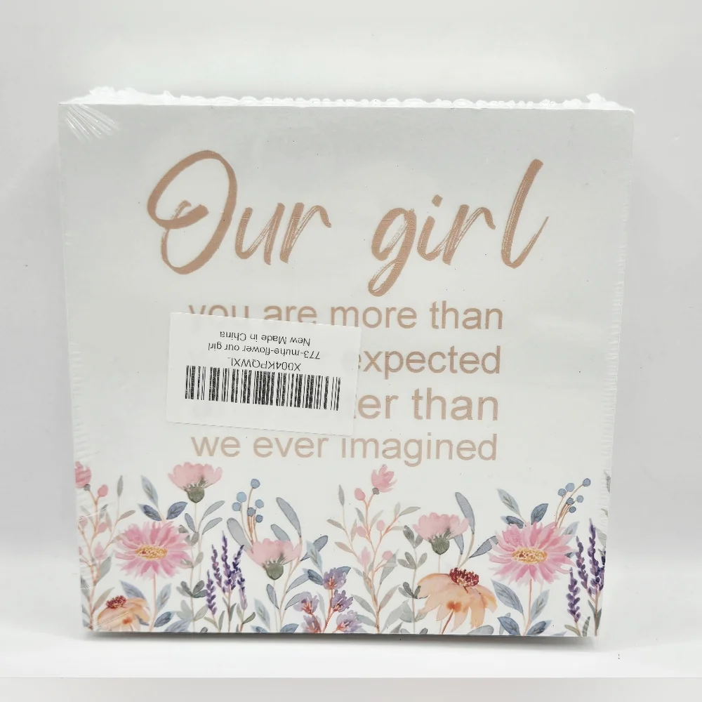 OurGirl You are More than We‎ Ever Expected Wooden Box Block Sign